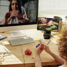 Load image into Gallery viewer, comiso Cell Phone Stand with Wireless Bluetooth Speaker, Punchy Bass & HD Stereo Sound Speaker for Home & Outdoors Compatible with iPhone/ipad/Samsung, Unique Ideal Gifts for Men Women