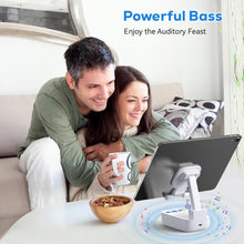 Load image into Gallery viewer, comiso Gifts for Men Women, from Wife,Cell Phone Stand with Wireless Bluetooth Speaker, Punchy Bass & HD Stereo Sound Speaker for Home & Outdoors Compatible with iPhone/ipad/Samsung-White