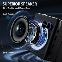 Load image into Gallery viewer, 60W Bluetooth Wireless Speaker, Portable Outdoor Party Speaker with Multi-Color LED Light, Wireless Bluetooth Speaker with 16H Playtime, Karaoke Speaker PA System Support Microphone/USB/AUX/TWS