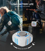 Load image into Gallery viewer, Waterproof Bluetooth Speaker IPX7, Shower Speaker with Multi-Color Light,Floating, Loud HD Stereo Sound, Robust Bass, Wireless Speaker with 24H Playtime for Beach Pool Biking Trip, Gifts for Men,Women(Grey)