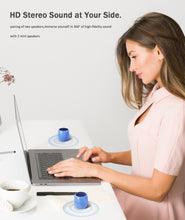 Load image into Gallery viewer, Small Bluetooth Speaker, Mini Speaker with Robust Bass and Stereo Sound, Wireless Speaker with Built-in Mic, Hands-Free Call, Portable Speaker for Hiking, Biking, Car or Trip, Ideal Gift for Men,Women