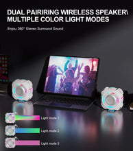 Load image into Gallery viewer, Waterproof Bluetooth Speaker IPX7, Shower Speaker with Multi-Color Light,Floating, Loud HD Stereo Sound, Robust Bass, Wireless Speaker with 24H Playtime for Beach Pool Biking Trip, Gifts for Men,Women(Grey)