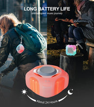 Load image into Gallery viewer, Waterproof Bluetooth Speaker IPX7, Shower Speaker with Multi-Color Light,Floating, Loud HD Stereo Sound, Robust Bass, Wireless Speaker with 24H Playtime for Beach Pool Biking Trip, Gifts for Men,Women(White)