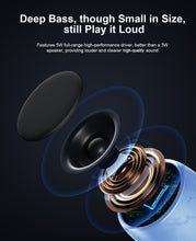 Load image into Gallery viewer, Small Bluetooth Speaker, Mini Speaker with Robust Bass and Stereo Sound, Wireless Speaker with Built-in Mic, Hands-Free Call, Portable Speaker for Hiking, Biking, Car or Trip, Ideal Gift for Men,Women