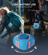 Load image into Gallery viewer, Waterproof Bluetooth Speaker IPX7, Shower Speaker with Multi-Color Light,Floating, Loud HD Stereo Sound, Robust Bass, Wireless Speaker with 24H Playtime for Beach Pool Biking Trip, Gifts for Men,Women(blue)
