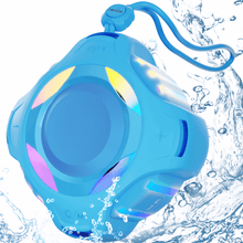 Load image into Gallery viewer, Waterproof Bluetooth Speaker IPX7, Shower Speaker with Multi-Color Light,Floating, Loud HD Stereo Sound, Robust Bass, Wireless Speaker with 24H Playtime for Beach Pool Biking Trip, Gifts for Men,Women(blue)