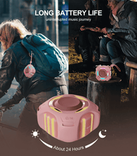 Load image into Gallery viewer, Waterproof Bluetooth Speaker IPX7, Shower Speaker with Multi-Color Light,Floating, Loud HD Stereo Sound, Robust Bass, Wireless Speaker with 24H Playtime for Beach Pool Biking Trip, Gifts for Men,Women(pink)