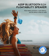 Load image into Gallery viewer, Waterproof Bluetooth Speaker IPX7, Shower Speaker with Multi-Color Light,Floating, Loud HD Stereo Sound, Robust Bass, Wireless Speaker with 24H Playtime for Beach Pool Biking Trip, Gifts for Men,Women(blue)