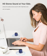 Load image into Gallery viewer, Small Speaker, Bluetooth Speaker with 360°HD Stereo Sound and Robust Bass, Mini Speaker with Built-in Mic, Hands-Free Call, Portable Speaker for Hiking, Biking, Car, or Trip, Ideal Gift for Men, Women