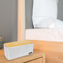 Load image into Gallery viewer, COMISO Bluetooth Speakers, 20W Loud Wood Home Audio Outdoor Portable Wireless Speaker, Subwoofer Tweeters for Super Bass Stereo Sound Bluetooth 5.0 Handsfree 24H Playtime