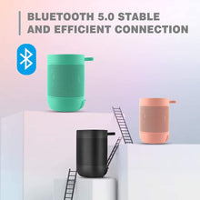 Load image into Gallery viewer, Portable Bluetooth Speaker, COMISO Bluetooth Wireless Mini Pocket Speaker, 360 HD Surround Sound & Rich Stereo Bass, 12H Playtime, IPX5 Waterproof for Travel, Outdoors, Home and Party (Black)