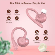 Load image into Gallery viewer, COMISO Wireless Earbuds, True Wireless in Ear Bluetooth 5.0 with Microphone, Deep Bass, IPX7 Waterproof Loud Voice Sport Earphones with Charging Case for Outdoor Running Gym Workout(Rose Gold)
