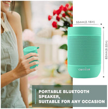 Load image into Gallery viewer, Portable Bluetooth Speaker, COMISO Bluetooth Wireless Mini Pocket Speaker, 360 HD Surround Sound & Rich Stereo Bass, 12H Playtime, IPX5 Waterproof for Travel, Outdoors, Home and Party (Mint)