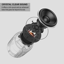 Load image into Gallery viewer, Portable Bluetooth Speaker, COMISO Bluetooth Wireless Mini Pocket Speaker, 360 HD Surround Sound & Rich Stereo Bass, 12H Playtime, IPX5 Waterproof for Travel, Outdoors, Home and Party (Black)