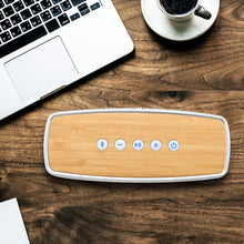 Load image into Gallery viewer, COMISO Bluetooth Speakers, 20W Loud Wood Home Audio Outdoor Portable Wireless Speaker, Subwoofer Tweeters for Super Bass Stereo Sound Bluetooth 5.0 Handsfree 24H Playtime