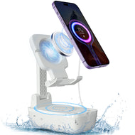 comiso 3-in-1 Cell Phone Stand with IPX7 Waterproof Wireless Bluetooth Speaker, Punchy Bass & HD Stereo Sound Speaker, Compatible with iPhone/ipad/Samsung,Unique Ideal Gifts for Men Women