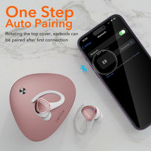 Load image into Gallery viewer, comiso True Wireless Earbuds with Punchy Bass, Built-in ENC &amp; DSP, Active EQ, Touch Control, Bluetooth 5.3 Earbud &amp; in-Ear Headphones with 70H Playtime, Over Ear with Hooks for Travel- Rose Gold
