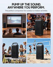 Load image into Gallery viewer, COMISO Portable Bluetooth Speaker with Deep Bass,150W Peak, IPX6 Waterproof Outdoor Speaker with 12H Playtime,Power Bank Function, Party Speaker with USB/AUX/Mic Inputs, Speakers for Home,Beach&amp;Travel

