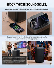 Load image into Gallery viewer, COMISO Portable Bluetooth Speaker with Deep Bass,150W Peak, IPX6 Waterproof Outdoor Speaker with 12H Playtime,Power Bank Function, Party Speaker with USB/AUX/Mic Inputs, Speakers for Home,Beach&amp;Travel
