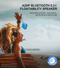 Load image into Gallery viewer, Waterproof Bluetooth Speaker IPX7, Shower Speaker with Multi-Color Light,Floating, Loud HD Stereo Sound, Robust Bass, Wireless Speaker with 24H Playtime for Beach Pool Biking Trip, Gifts for Men,Women（blue）
