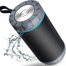 Load image into Gallery viewer, COMISO Waterproof Bluetooth Speakers Outdoor Wireless Portable Speaker with 20 Hours Playtime Superior Sound for Camping, Beach, Sports, Pool Party, Shower (Dark Grey)
