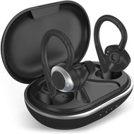 COMISO Wireless Earbuds In Ear Headphones Deep Bass IPX7 Waterproof Noise Cancelling Sport Earphones 36H Playtime Charging Case Mono Stereo Mode BT 5.0 with Mic for Outdoor Running Gym Workout (Black)