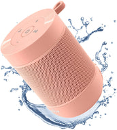Portable Bluetooth Speaker, COMISO Bluetooth Wireless Mini Pocket Speaker, 360 HD Surround Sound & Rich Stereo Bass, 12H Playtime, IPX5 Waterproof for Travel, Outdoors, Home and Party (Pink)