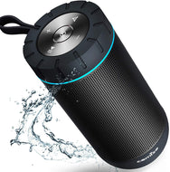 COMISO Bluetooth Speaker Waterproof IPX7 (Upgrade) 25W Wireless Portable Loud Surround Sound Strong Bass Stereo Pairing 36 Hours Playtime, Bluetooth 5.0 Built in Mic for Calls Office(Black)