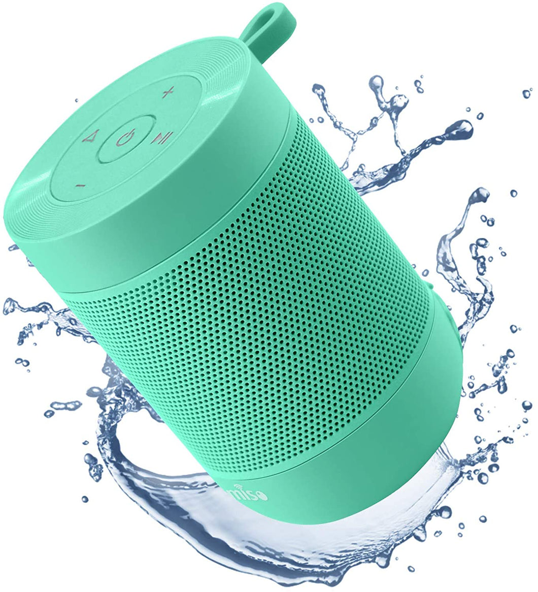 Portable Bluetooth Speaker, COMISO Bluetooth Wireless Mini Pocket Speaker, 360 HD Surround Sound & Rich Stereo Bass, 12H Playtime, IPX5 Waterproof for Travel, Outdoors, Home and Party (Mint)