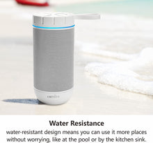 Load image into Gallery viewer, COMISO Waterproof Bluetooth Speakers Outdoor Wireless Portable Speaker with 24 Hours Playtime Superior Sound for Camping, Beach, Sports, Pool Party, Shower (White)
